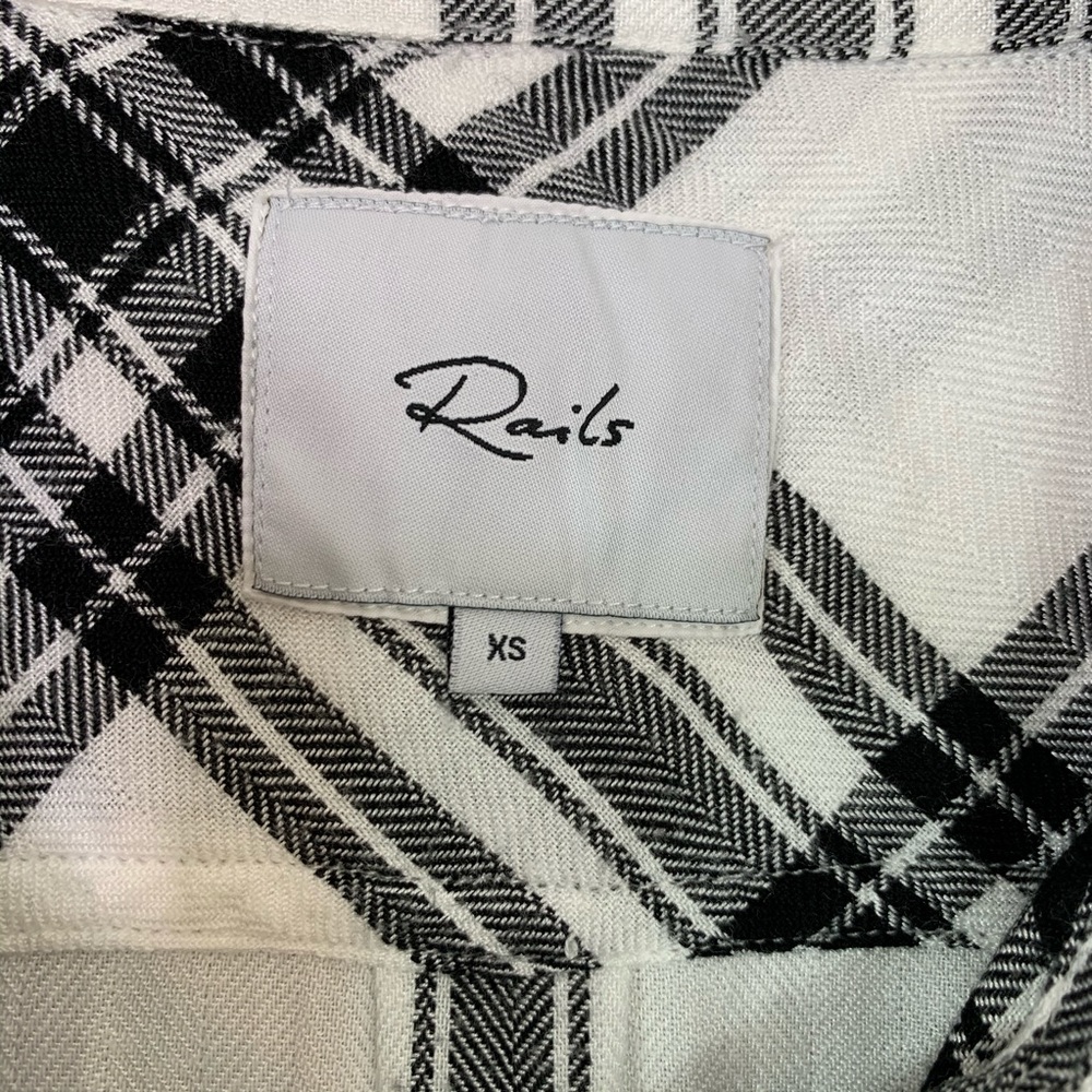 Rails Revolve Hunter White Ebony Flannel Shirt XS - Picture 6 of 8